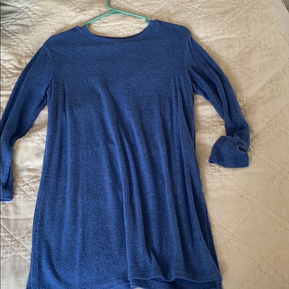 Dusty blue tunic sweater